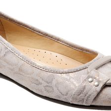 Trotters Sizzle Nude Metallic Suede