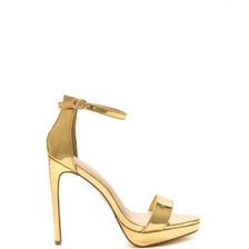 Incaltaminte Femei CheapChic Socialite Life Metallic Platform Heels Gold