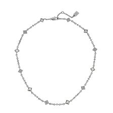 Ralph Lauren 18 in Square Faceted Stones with Lobster Closure Necklace White 1