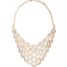 Bijuterii Femei Forever21 Filigree Statement Necklace Gold
