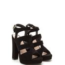 Incaltaminte Femei CheapChic Strappy Days Chunky Caged Platform Heels Black