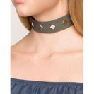 Bijuterii Femei CheapChic Diamond Suede Choker Olive