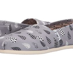 Incaltaminte Femei TOMS Print Classics Grey Canvas Raindrop Print