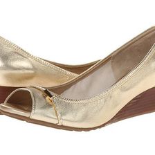 Incaltaminte Femei Cole Haan Tali Open Toe Wedge 40 Soft Gold
