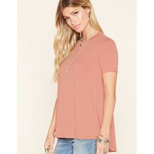 Incaltaminte Femei Forever21 Flared Longline Top Peach