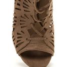 Incaltaminte Femei CheapChic Take A Peek Cut-out Lace-up Heels Taupe