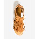 Incaltaminte Femei CheapChic Dino-71s On The Fringe Sandal Cognac