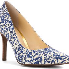 Ralph Lauren Sarina Blue Block Print Cotton