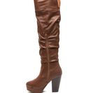 Incaltaminte Femei CheapChic No Slouch Faux Leather Platform Boots Chestnut