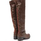 Incaltaminte Femei CheapChic Serious Studs Over-the-knee Lug Boots Brown