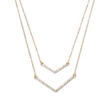Bijuterii Femei Forever21 V-Shaped Pendant Necklace Goldclear