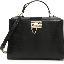 Dolce & Gabbana Iguana Print Leather Monica Bag NERO