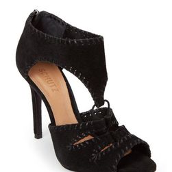 Incaltaminte Femei Schutz Black Tory Whipstitched Open Toe High Heel Sandals Black