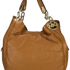 Michael Kors Fulton Tan Leather Large Shoulder Tote N/A
