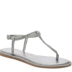 Incaltaminte Femei Athena Alexander Chique Flat Sandal Silver Metallic