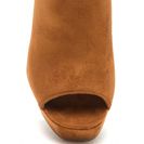 Incaltaminte Femei CheapChic Sky High Faux Suede Platform Booties Whisky