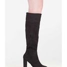 Incaltaminte Femei CheapChic Fierce Style Chunky Faux Suede Boots Black