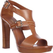 Prada Heel Sandals Calfskin Lux Brown