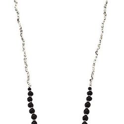 Chan Luu 34' Black Wood Necklace with Charm Black Wood