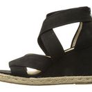 Incaltaminte Femei Frye Roberta Strap Wedge Black Soft Nubuck