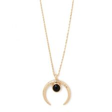 Bijuterii Femei Forever21 Faux Stone Longline Necklace Goldblack