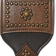 Ralph Lauren Floral Studded Leather Cuff Brown/Black