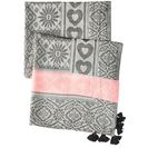 Accesorii Femei Betsey Johnson Heart Jaquard Blanket Wrap Black