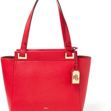 Ralph Lauren Afton Faux-Leather Shopper Red