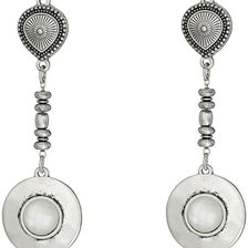 Lucky Brand Double Major Drop Earrings Silver