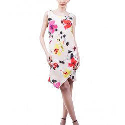 Rochie multicolor, Asymetric Flower Power Dress, Amelie Suri