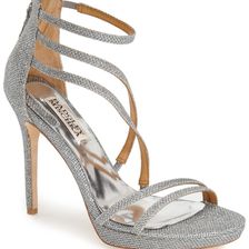 Badgley Mischka Sparkle Heel Sandal GUNMETAL FABRIC