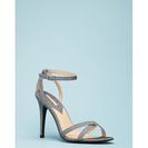 Incaltaminte Femei Forever21 Glittered Ankle-Strap Stiletto Sandals Silver
