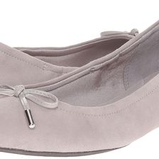 Rockport Total Motion Hidden Wedge Tied Ballet Smog Kid Suede