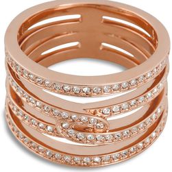Swarovski Creativity Rose Gold-Tone Ring - Size 8 N/A