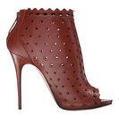 Incaltaminte Femei Alexander McQueen Sandal Pelle SCuoio Dark Rum