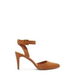 Incaltaminte Femei Forever21 Faux Suede Ankle Strap Sandals Camel