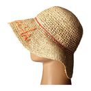 Accesorii Femei Echo Design Hand Embroidered Bucket Hat Bright Coral