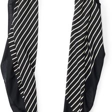 Ralph Lauren Striped Square Scarf Polo Black/Cream Stripe