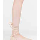 Incaltaminte Femei CheapChic Tie You Over Faux Suede Lace-up Flats Natural