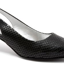 Trotters Prima Black Snake Leather