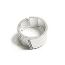 Bijuterii Femei GUESS Silver-Tone Textured Bangle silver