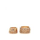 Bijuterii Femei Forever21 Rhinestone Midi Ring Set Goldcream