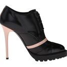 Incaltaminte Femei Alexander McQueen Scarpa Pelle SGomma BlackBlackTeint