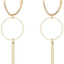 14th & Union Double Hoop & Bar Drop Earrings GOLD