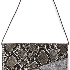 French Connection Remy Clutch Salt Water/ Black/White Snake