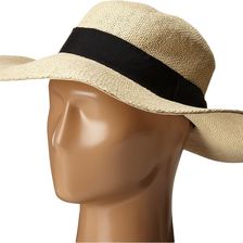 San Diego Hat Company PBM1027 Fine Weave Boater Hat with Black Ribbon Trim and Bow Natural