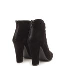 Incaltaminte Femei CheapChic Double Crossed Chunky Faux Suede Heels Black