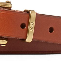 Ralph Lauren Skinny Vachetta Stirrup Belt Cuoio