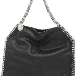 Stella McCartney Shaggy Deer Falabella Small Tote Bag BLACK