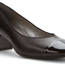 ara Lian Black Leather/Patent Toe